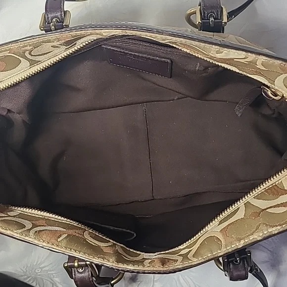 Coach Patchwork Patent Suede Signature C Jacquard Shopper Tote # F06Q-10388 - Picture 8 of 16